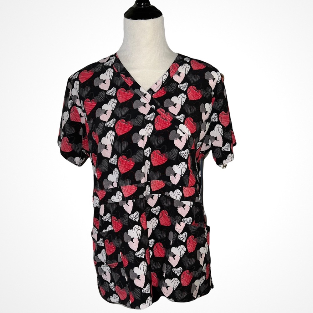 Scrubaid Sloth Valentine Love Heart Themed Scrubs Wrinkle Resistant NurseTop.
